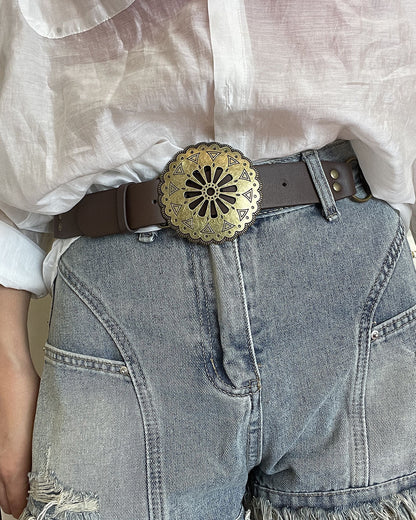 Fashion Retro Hollow Stitching Waist Belt