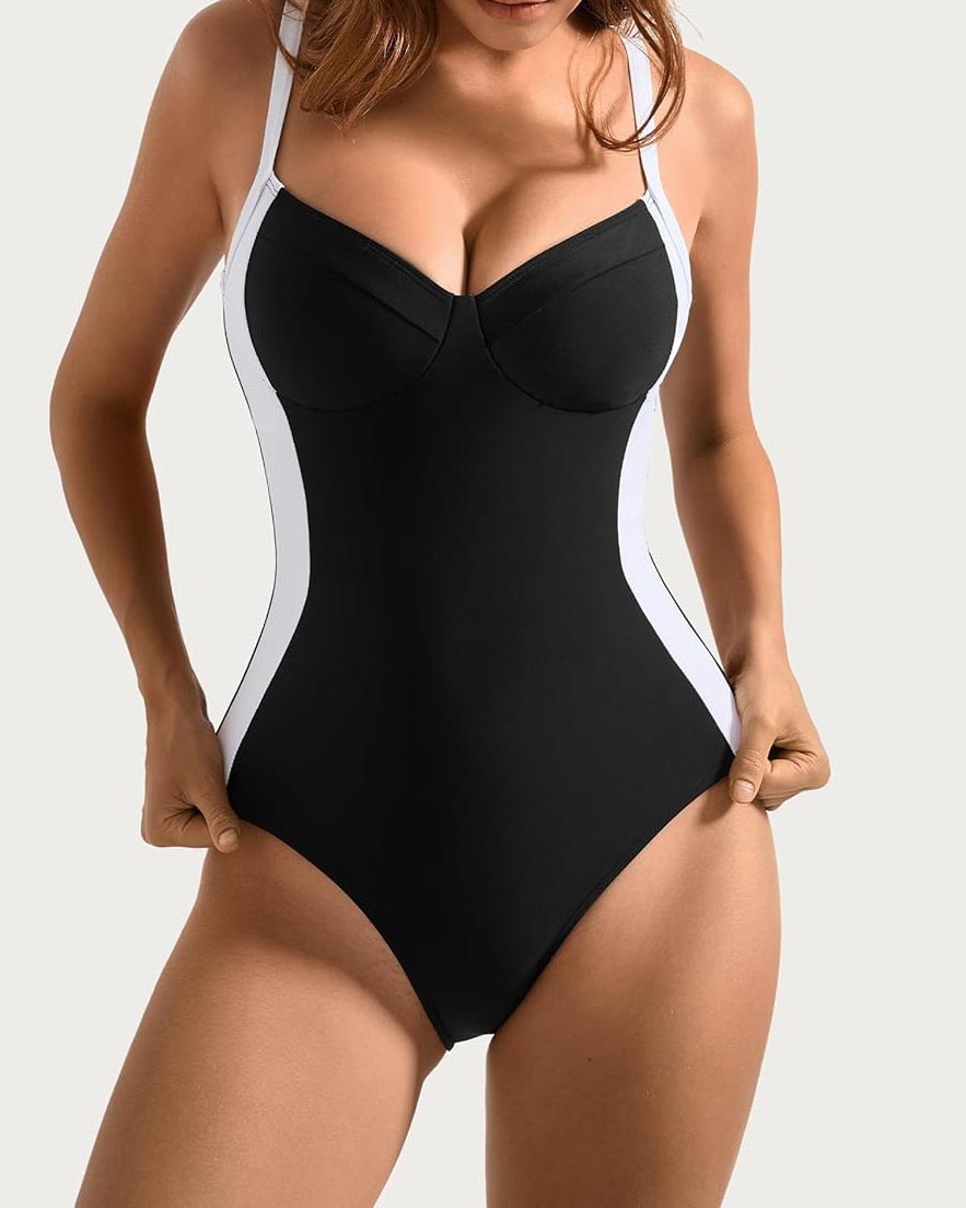 Slingback Underwire Body-Shaping Swimsuit