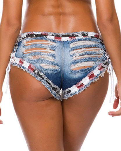 Sexy Ripped Denim Shorts