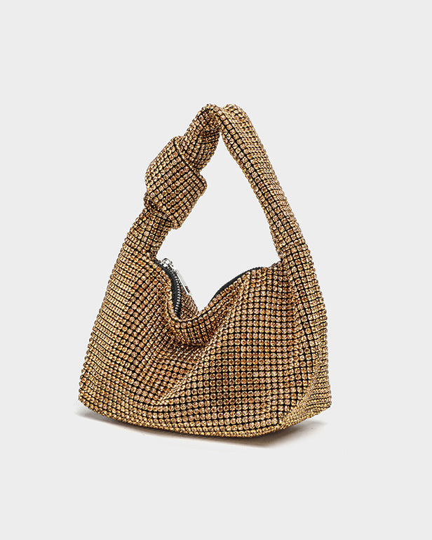 Fully Diamond A-Grade Rhinestone Knot Bag