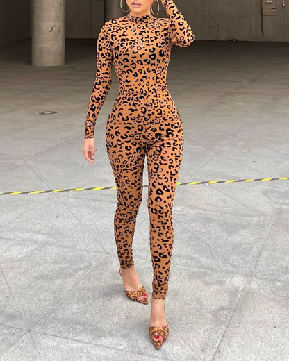 Slim Fit Sexy Flocking Bodysuit