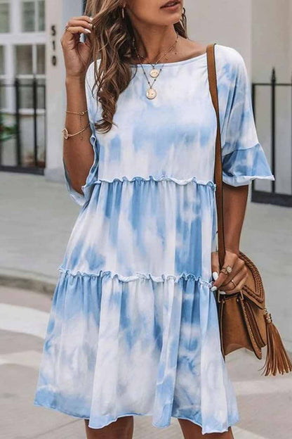 Lindo vestido midi tie-dye