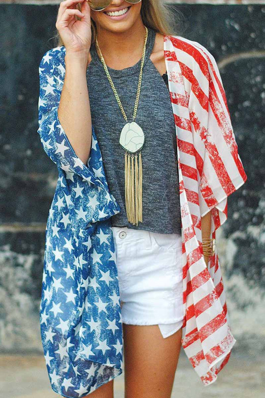 Spring And Autumn Thin Printed Cardigan