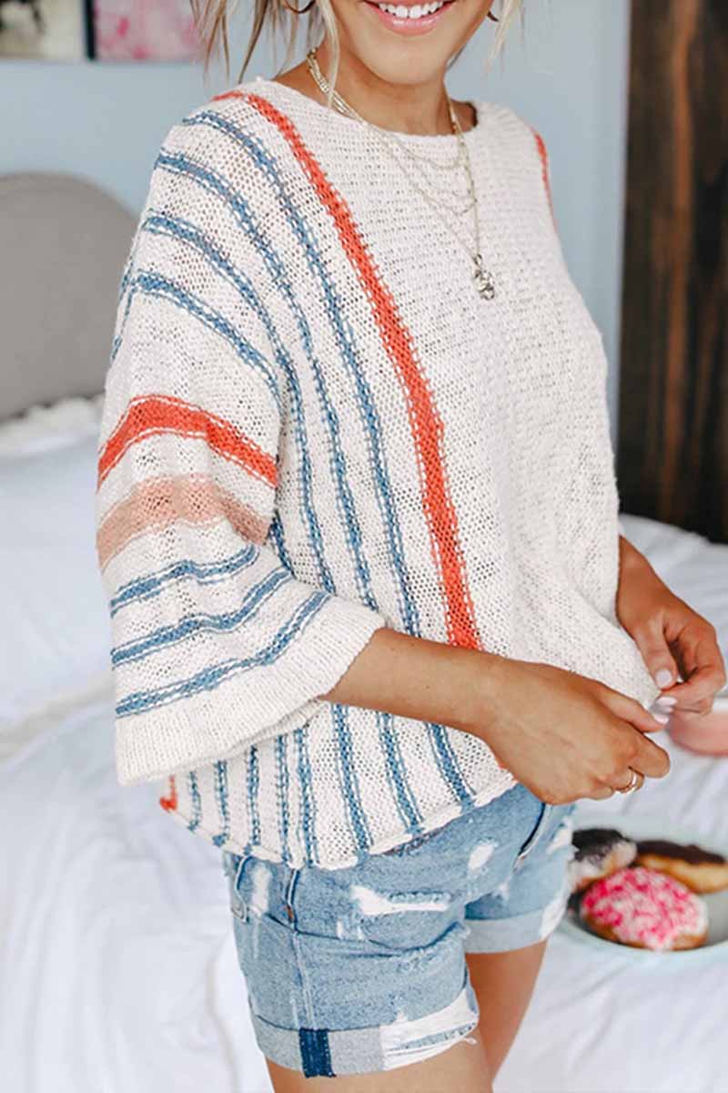Striped Colorblock Sweater