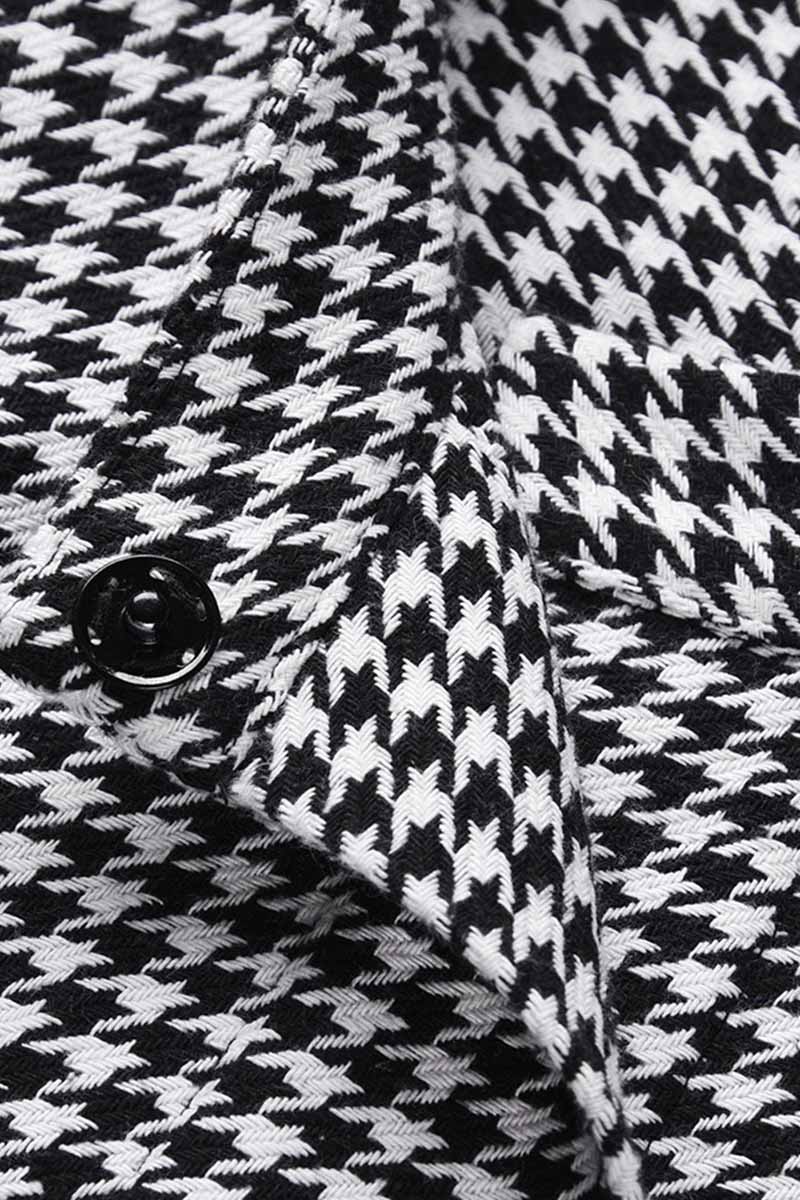 Loose Lace Plaid Cloak