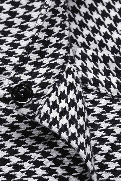 Loose Lace Plaid Cloak