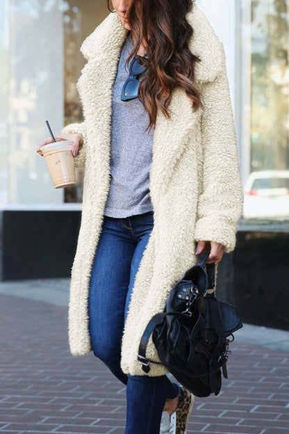 Lapel Cardigan Long Winter Coat(3 Colors)