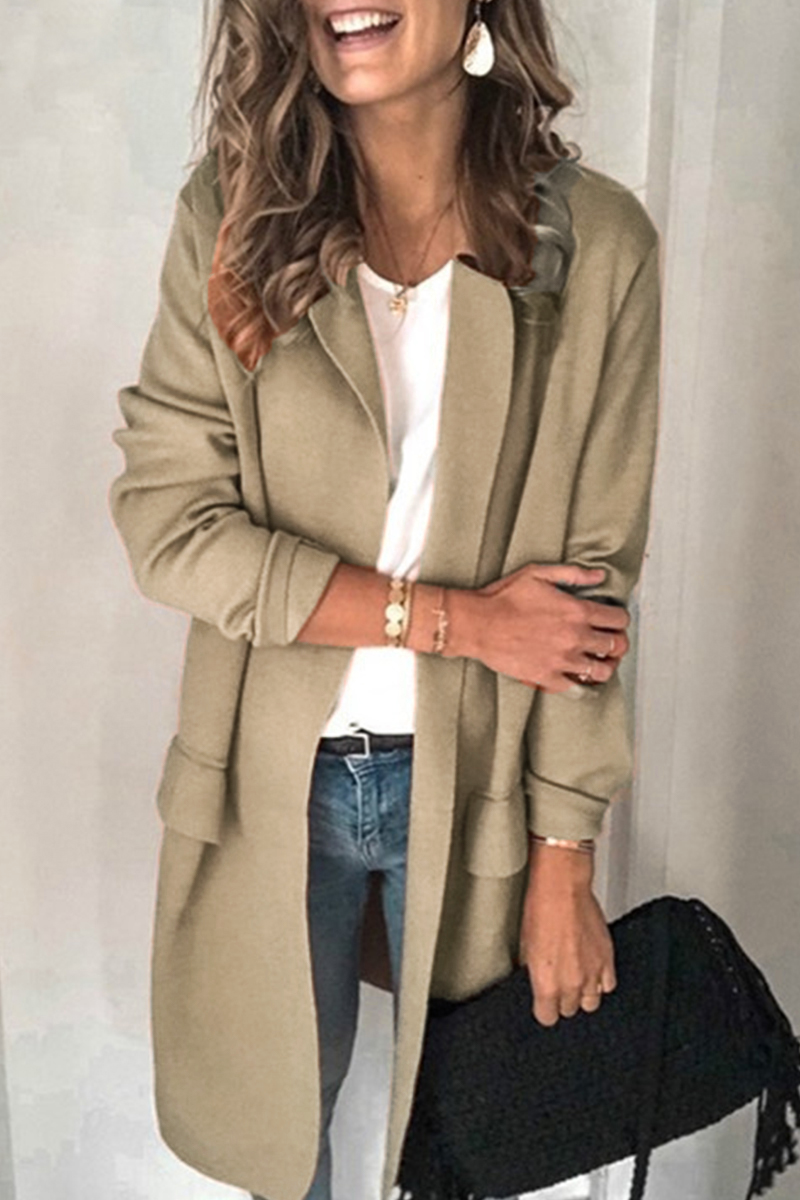 Casual Solid Color Long Sleeve blazer(6 Colors)