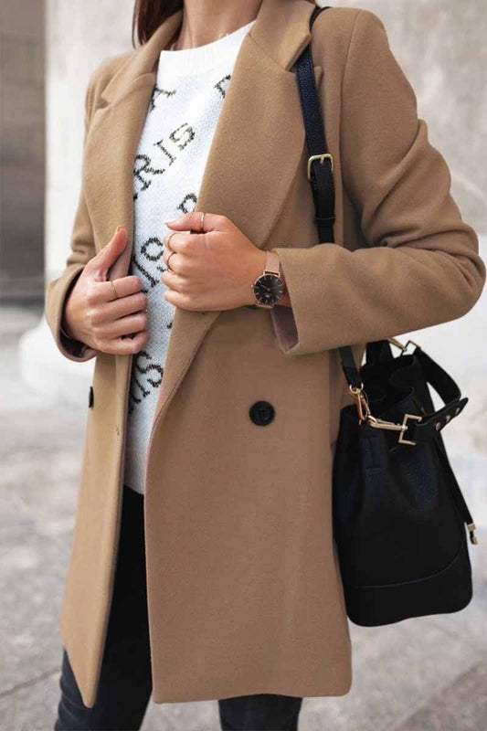 Solid Color Loose Suit Coat