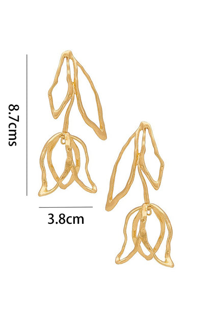 Abstract Floral Drop Earrings