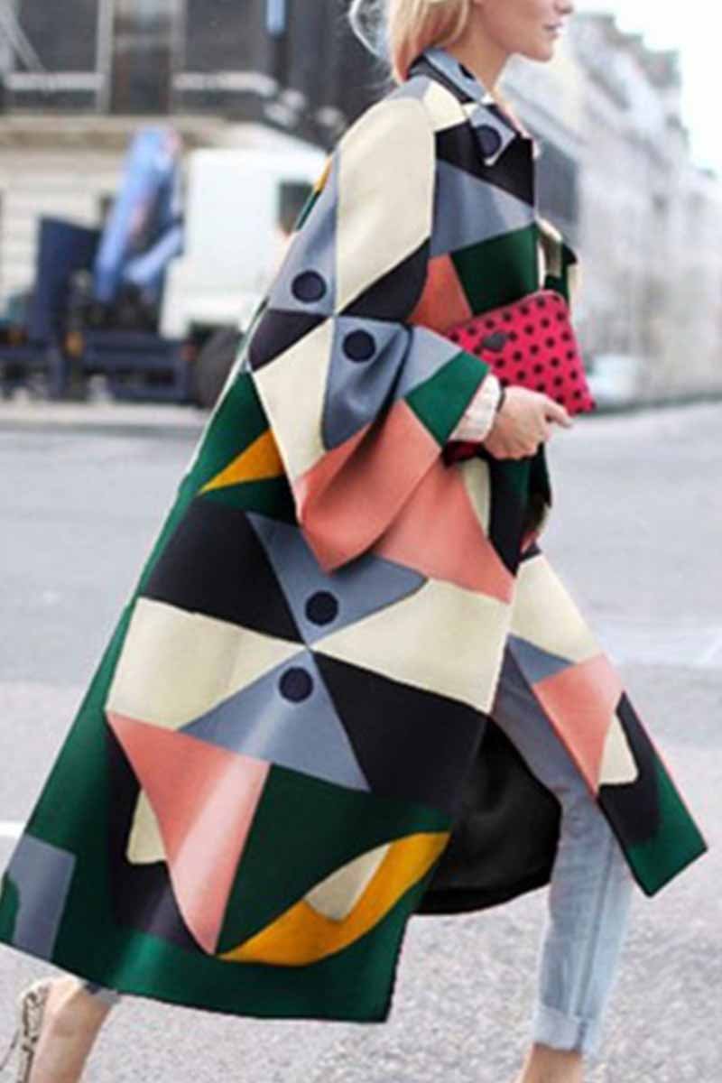 Stylish Ladies' Long Sleeve Lapel Collar Coat