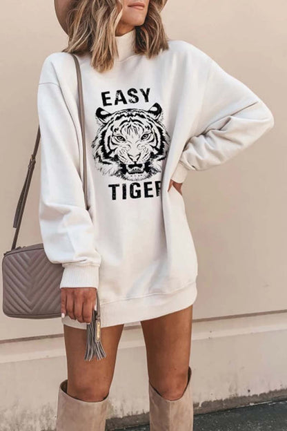 Minivestido blanco con estampado de tigre (2 colores)