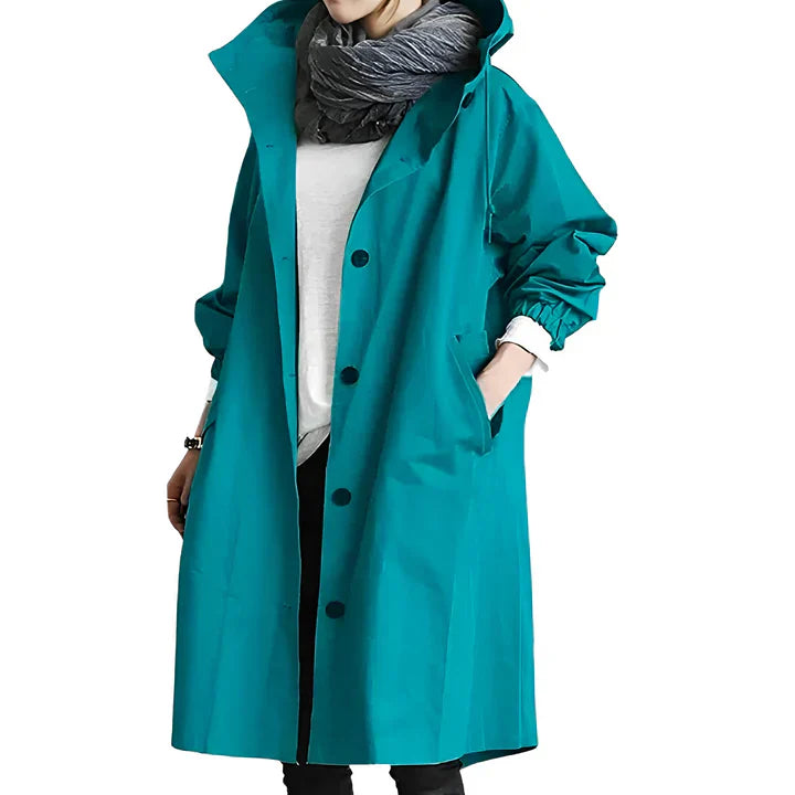 Classic Waterproof Rain Jacket with Hood for Women | Great for Outdoor Activities