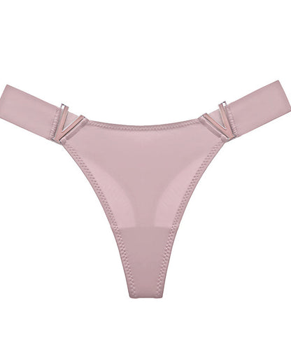 V-Neck Metal Thong Briefs（7 Pieces）