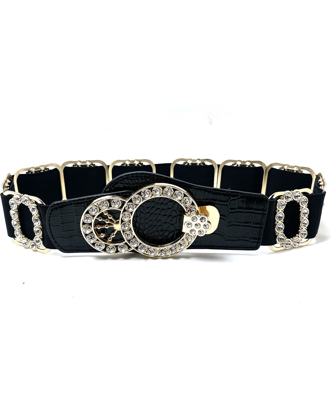 Elastic Women’s Rhinestone Belt