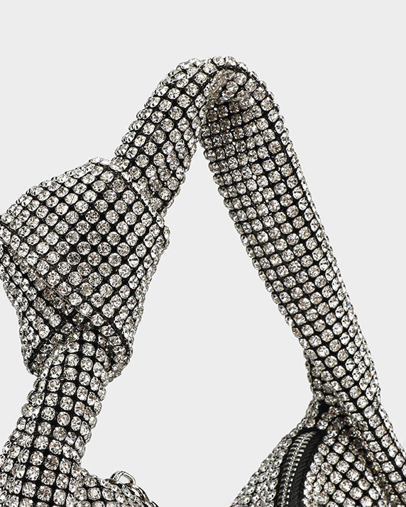 Fully Diamond A-Grade Rhinestone Knot Bag