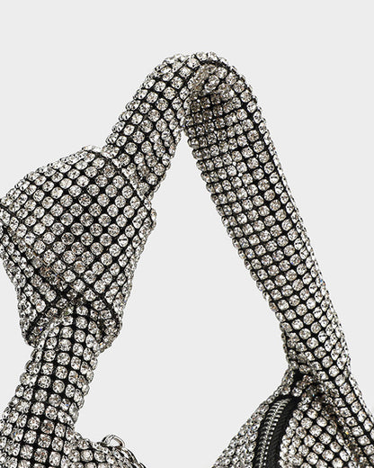 Fully Diamond A-Grade Rhinestone Knot Bag