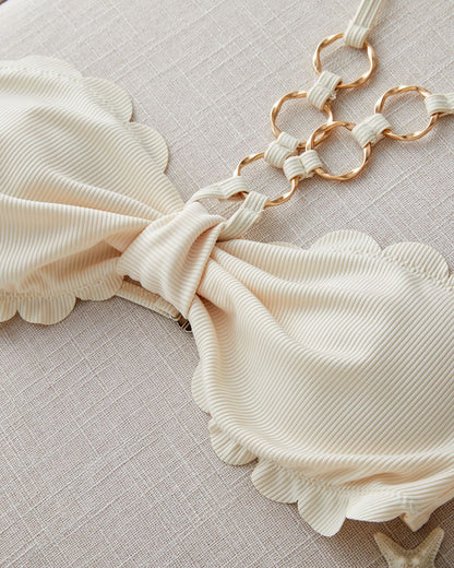 Tassel Top and Skirt Two-Piece Swimsuit