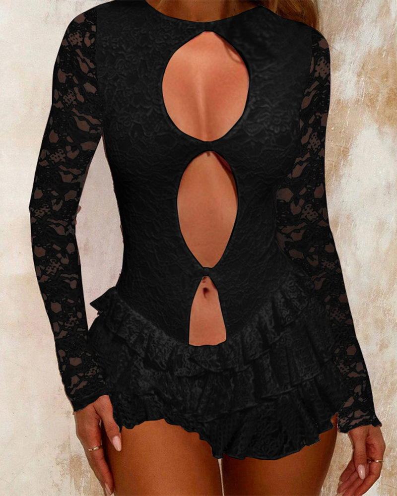 Hollow Lace Hip Dress