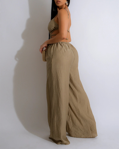Cut-Out Wide-Leg Jumpsuit
