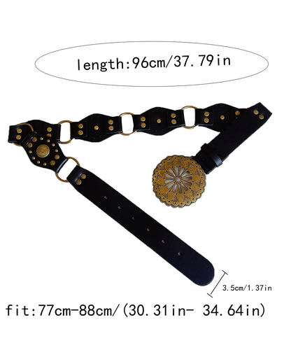 Fashion Retro Hollow Stitching Waist Belt