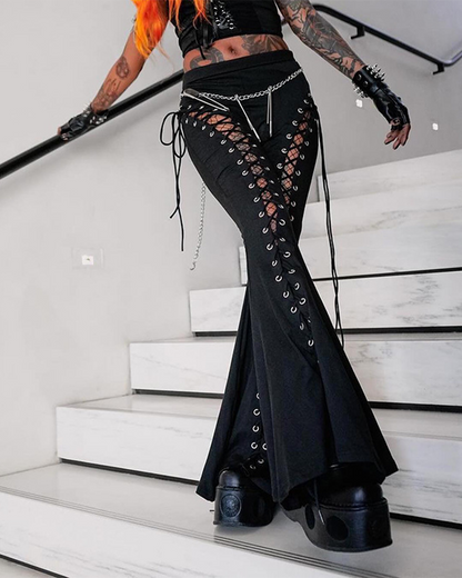 Slim Fit Flared Trousers