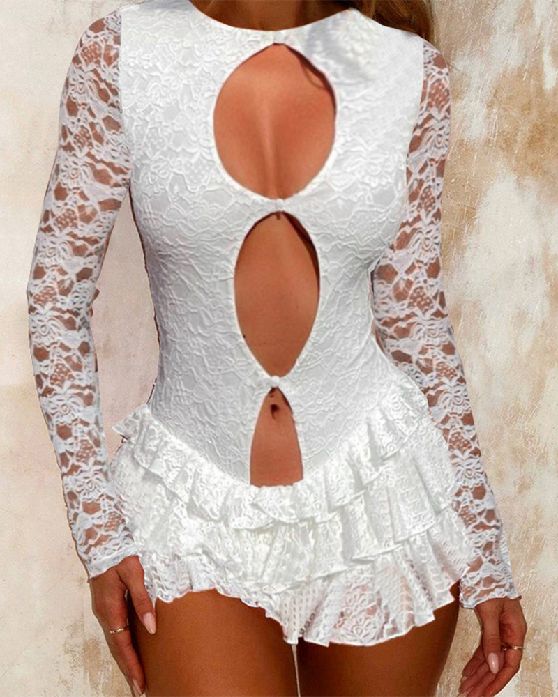 Hollow Lace Hip Dress