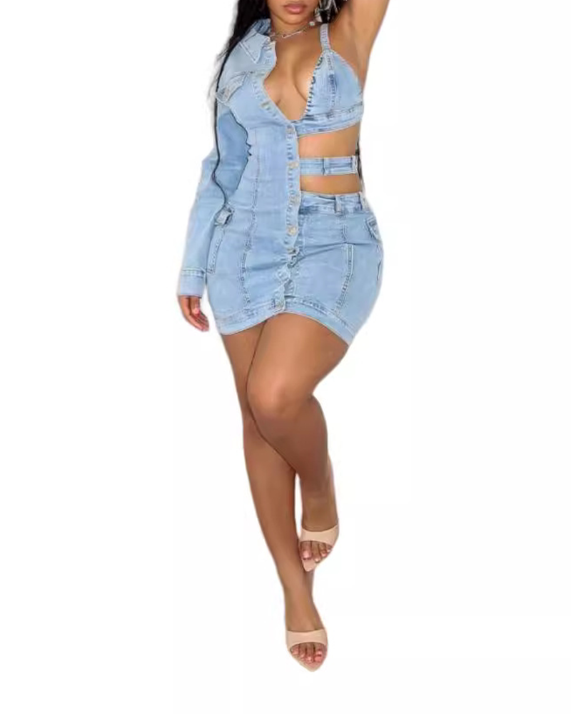 Irregular Denim Dress