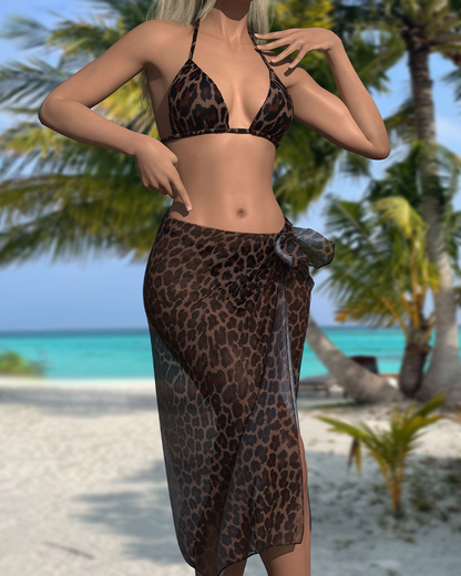 Leopard Print Bikini Set