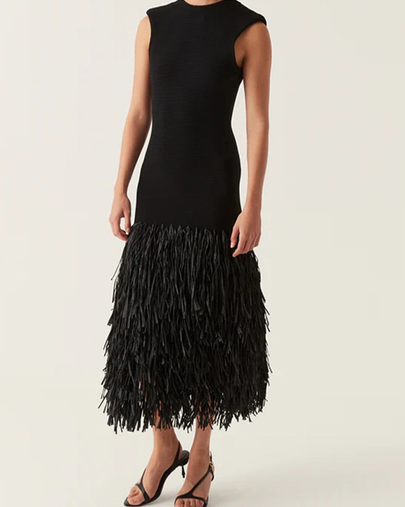 Fringed Hem Dress