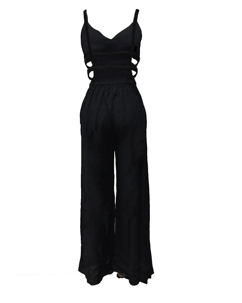 Cut-Out Wide-Leg Jumpsuit