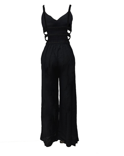 Cut-Out Wide-Leg Jumpsuit