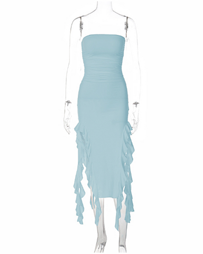 Strapless Irregular Dress