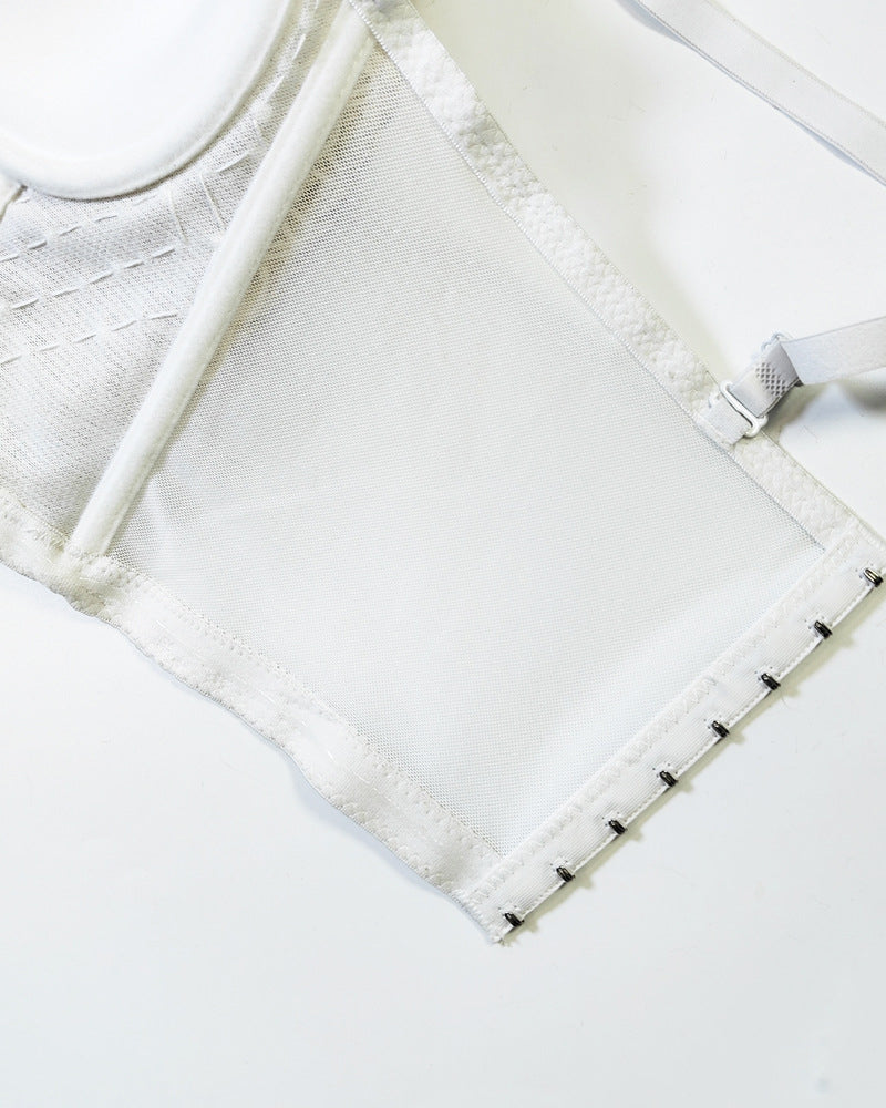 Quick-Drying Mesh Bandeau With Beading and Rhinestones