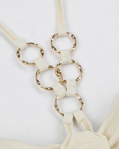 Tassel Top and Skirt Two-Piece Swimsuit