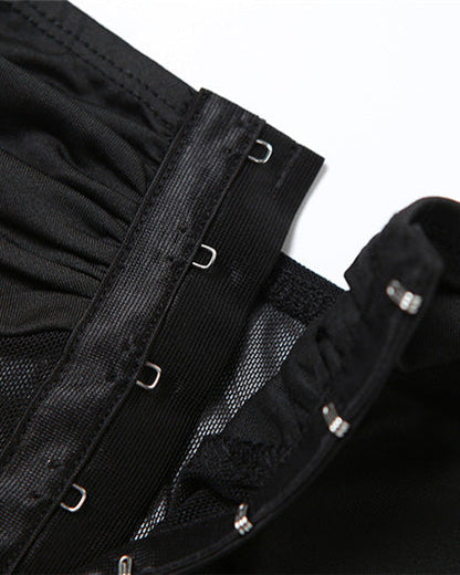 Sling Low-Cut See-Through Slim Jumpsuit