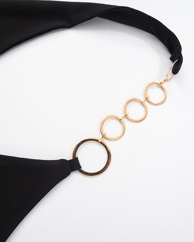 Sleeveless V-Neck Halterneck T-Shirt Top