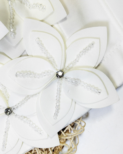 Three-Dimensional Floral Beaded Tube Top