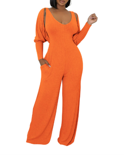 Suspender Jumpsuit Suit