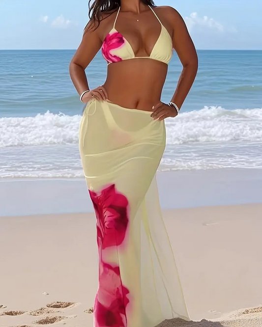 Sexy Backless Suspender Swimsuit Dress