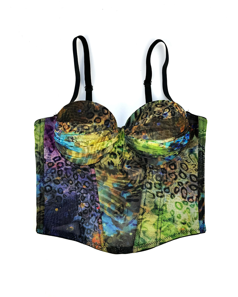 Printed Fishbone Corset