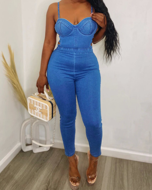 Blue Denim Jumpsuit