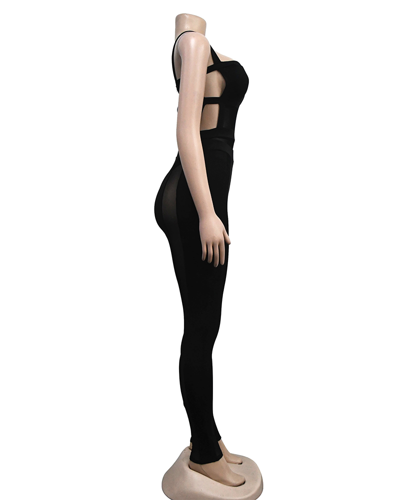 Mesh Jumpsuit Suit