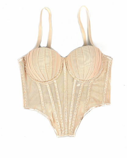 Sexy Mesh Suspender Bra