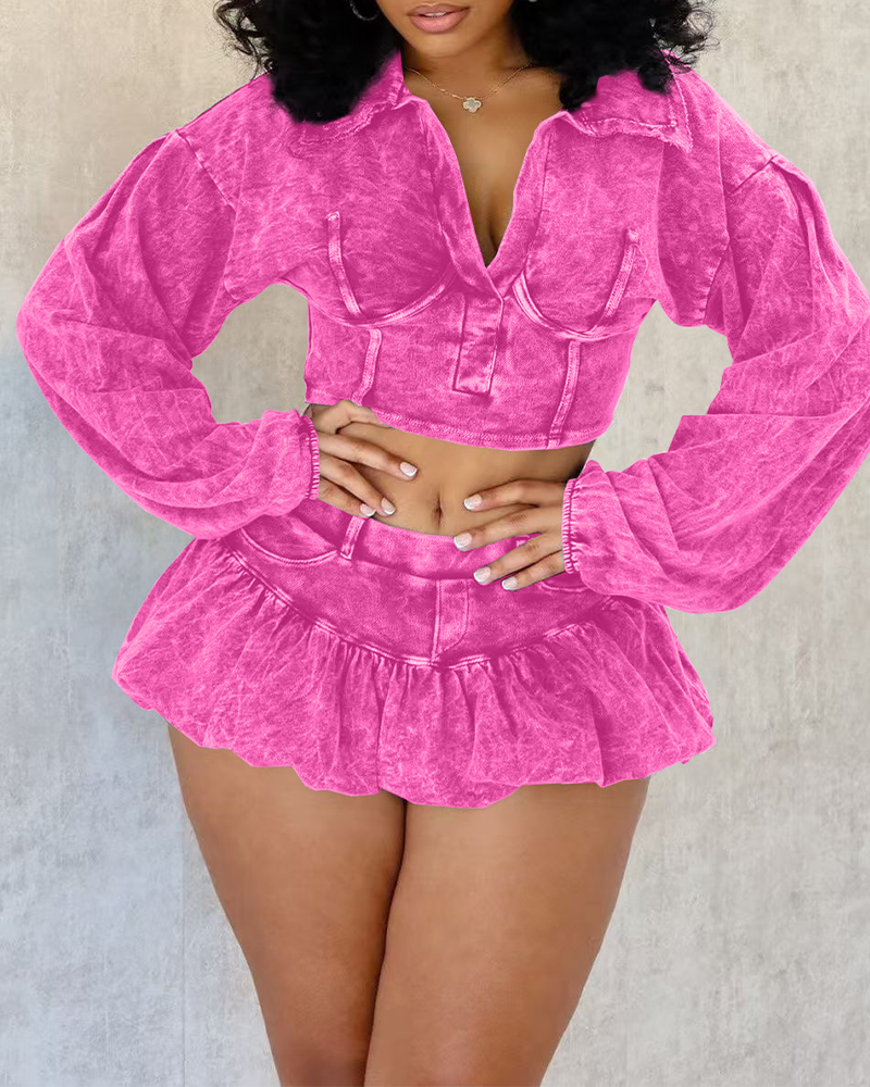 Slim Fit Mini Skirt Suit