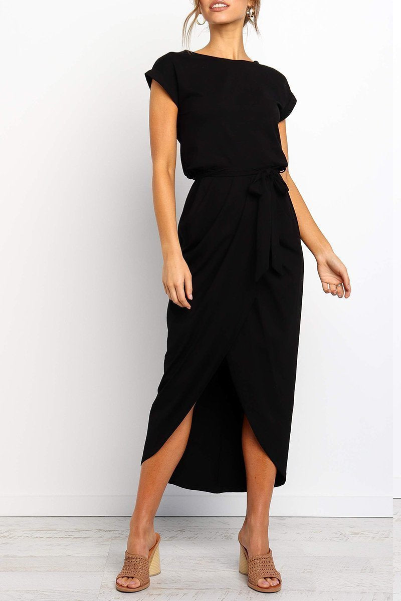 Solid Color Essential Grace Midi Dress(4 Colors)