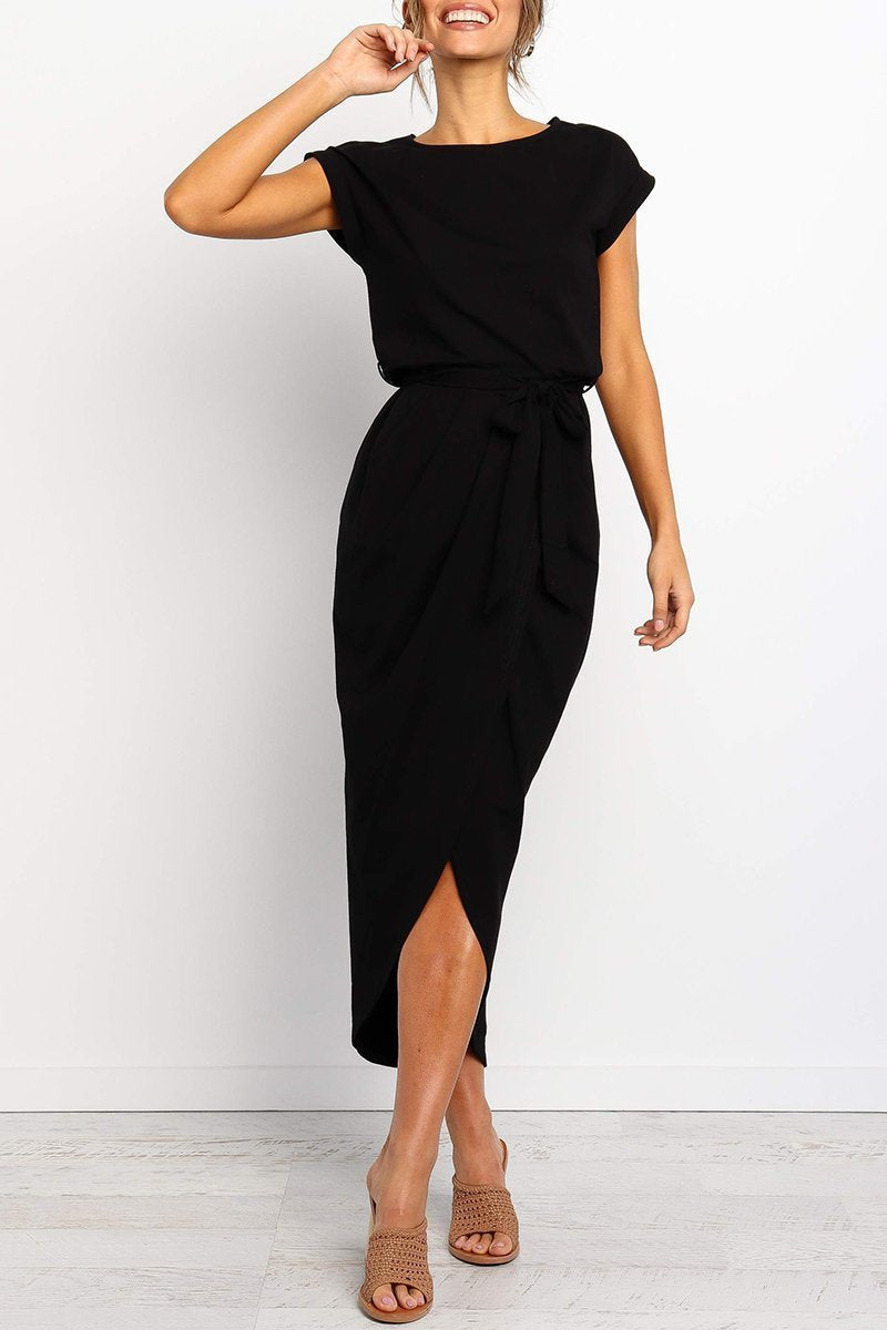 Solid Color Essential Grace Midi Dress(4 Colors)