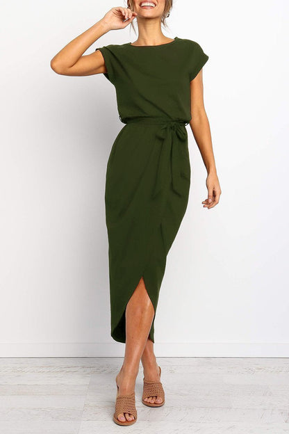 Solid Color Essential Grace Midi Dress(4 Colors)