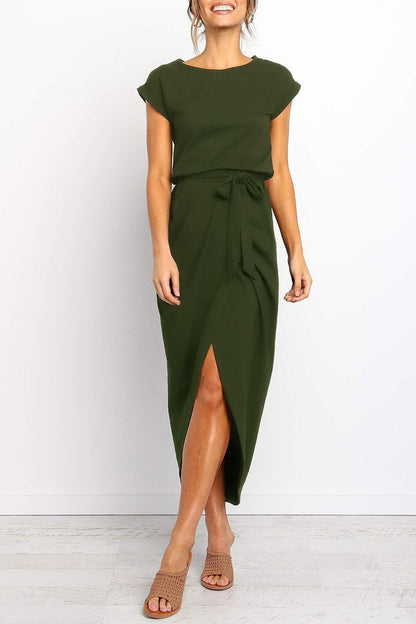 Solid Color Essential Grace Midi Dress(4 Colors)