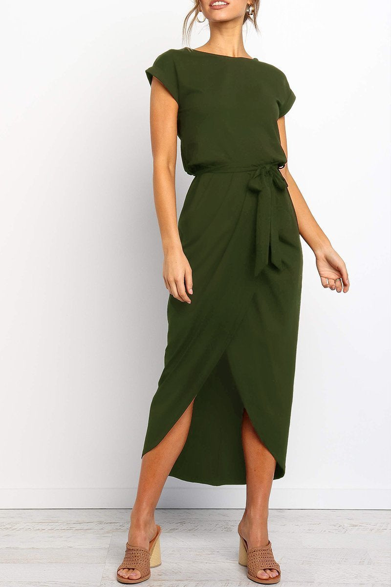 Solid Color Essential Grace Midi Dress(4 Colors)